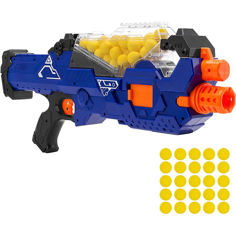 Bộ đồ chơi Súng điện bắn 20 đạn bi xốp mềm Pinball an toàn cho bé